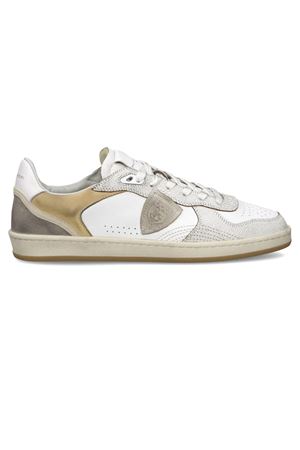 Sneaker Pgal in pelle bianca e beige PHILIPPE MODEL | PGLUVC01.